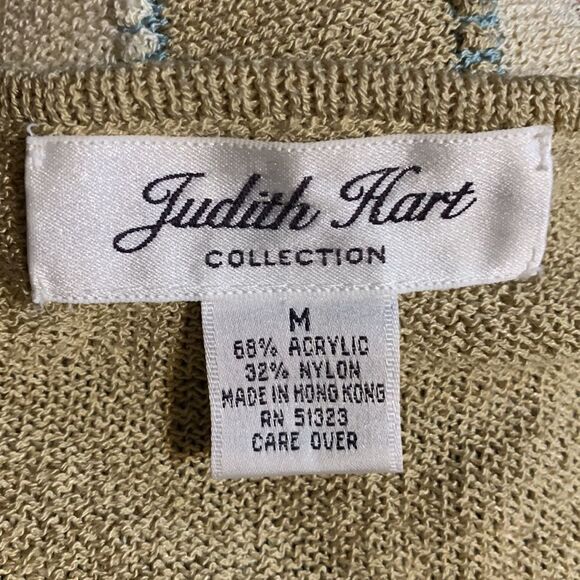 Judith Hart Collection Striped Retro Granny Chic Cardigan Sweater M - Picture 6 of 7